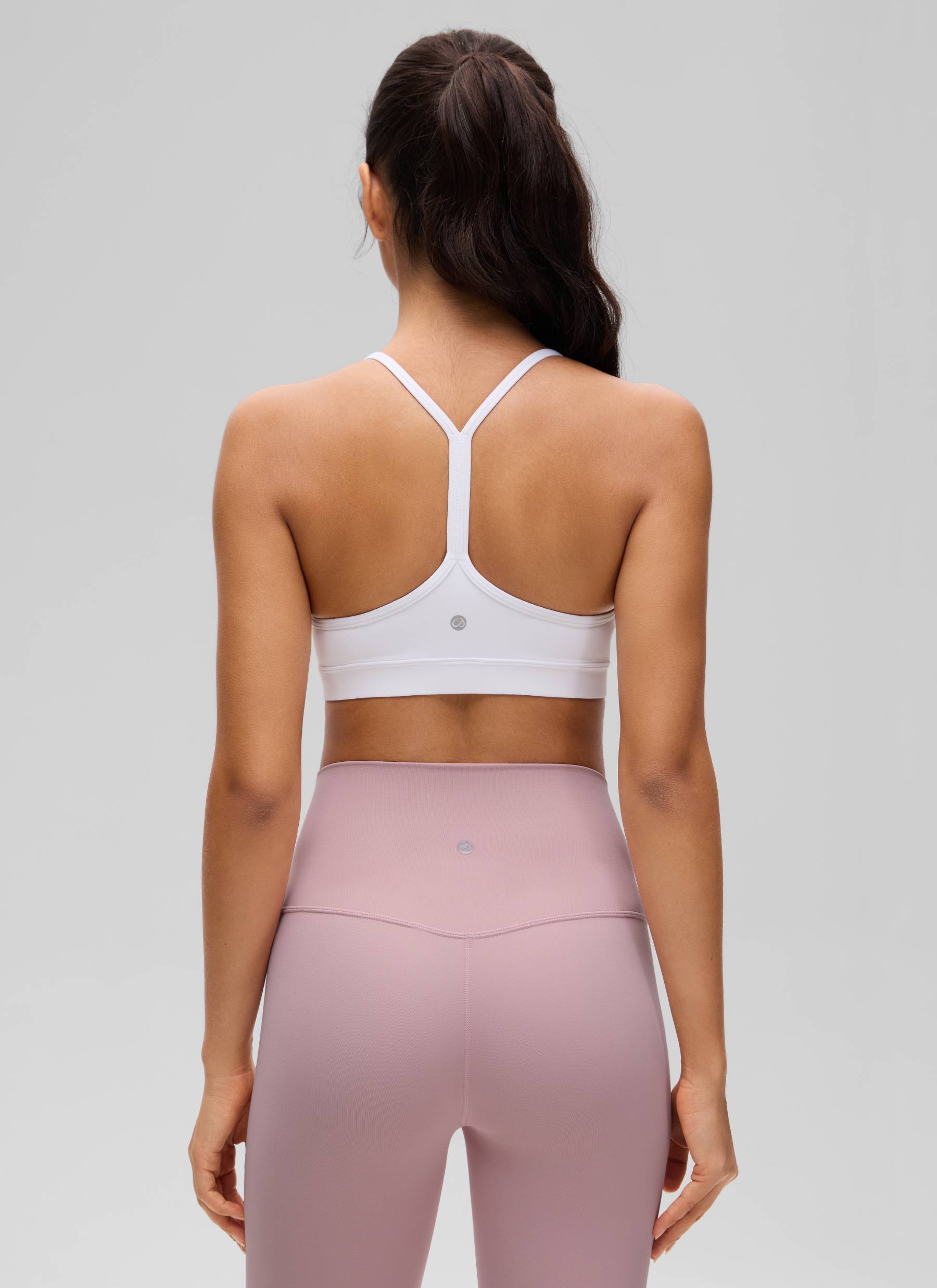 CRZ YOGA 여성용 요가 라이트 서포트 Butterluxe 스포츠 브라 Y백 화이트