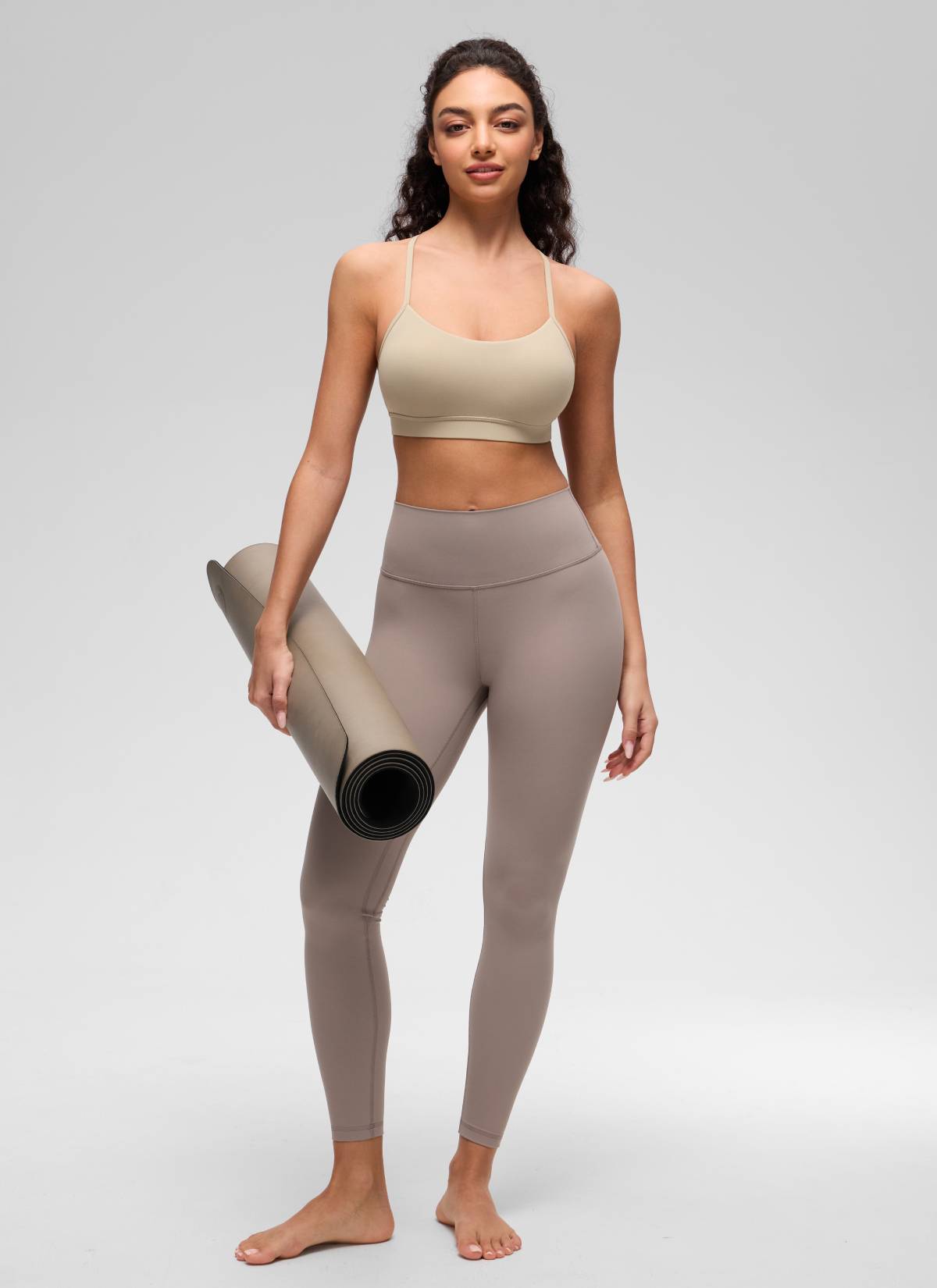 CRZ YOGA 여성용 요가 라이트 서포트 Butterluxe 스포츠 브라 Y 백 오크