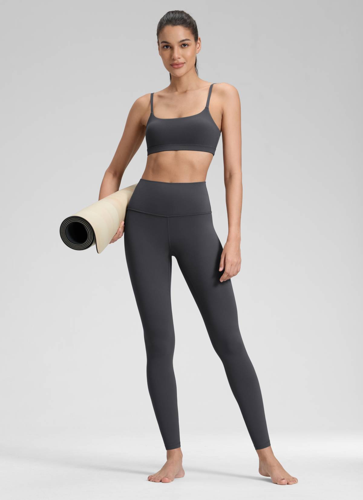 CRZ YOGA Women's Yoga Lounge High Rise Butterluxe Yoga Leggings 28'' Mysterious Grey