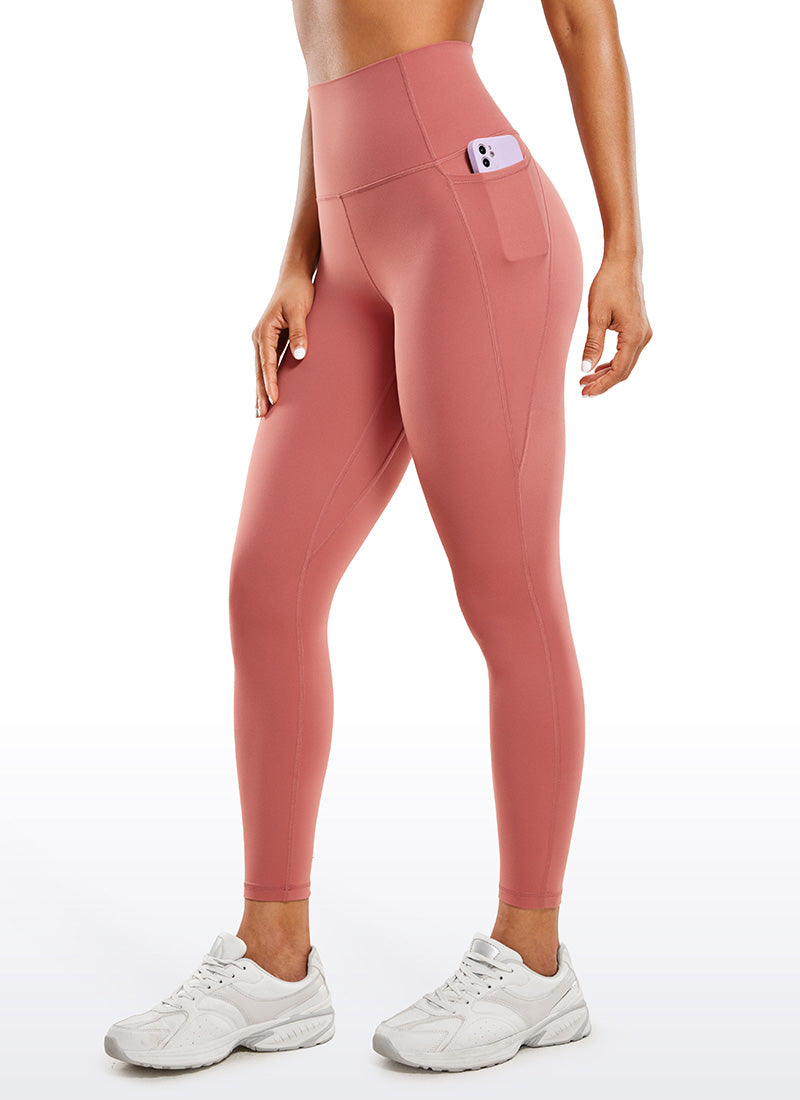 CRZ YOGA 여성용 요가 라운지 하이라이즈 Butterluxe 포켓 레깅스 64cm 브라이어 로즈