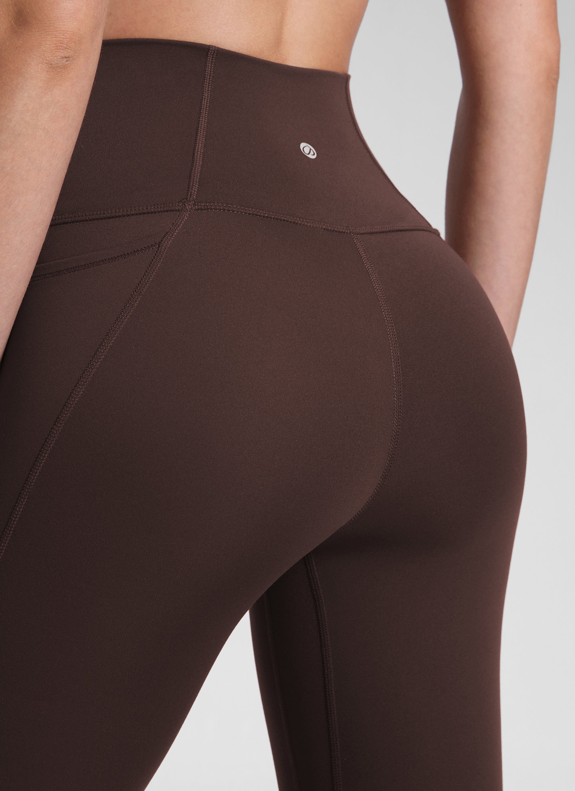 CRZ YOGA 여성용 요가 라운지 하이라이즈 Butterluxe 포켓 레깅스 64cm 핫 퍼지 브라운