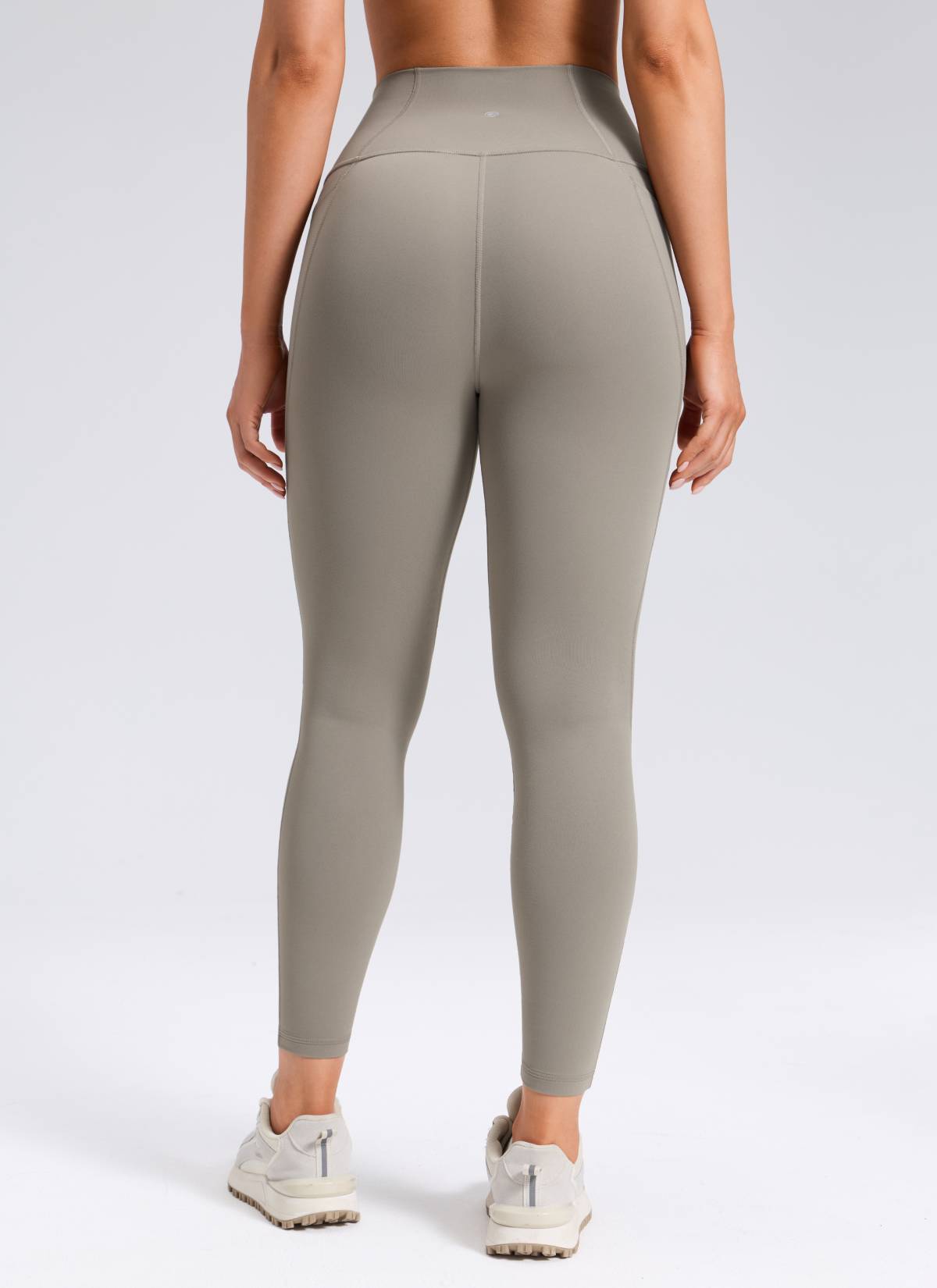CRZ YOGA 여성용 요가 라운지 하이라이즈 Butterluxe 포켓 레깅스 64cm 웜 애쉬 그레이