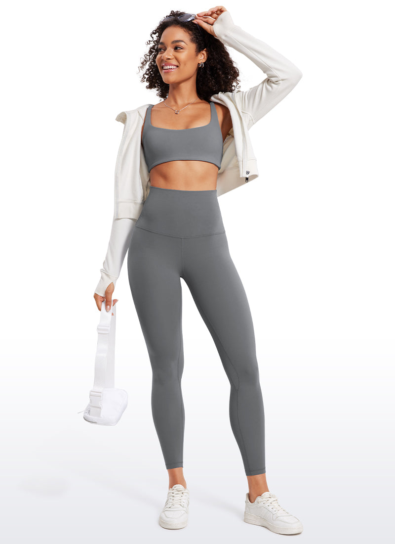 CRZ YOGA Women's Lounge Super High Rise Butterluxe Yoga Leggings 25'' Lava Smoke Grey