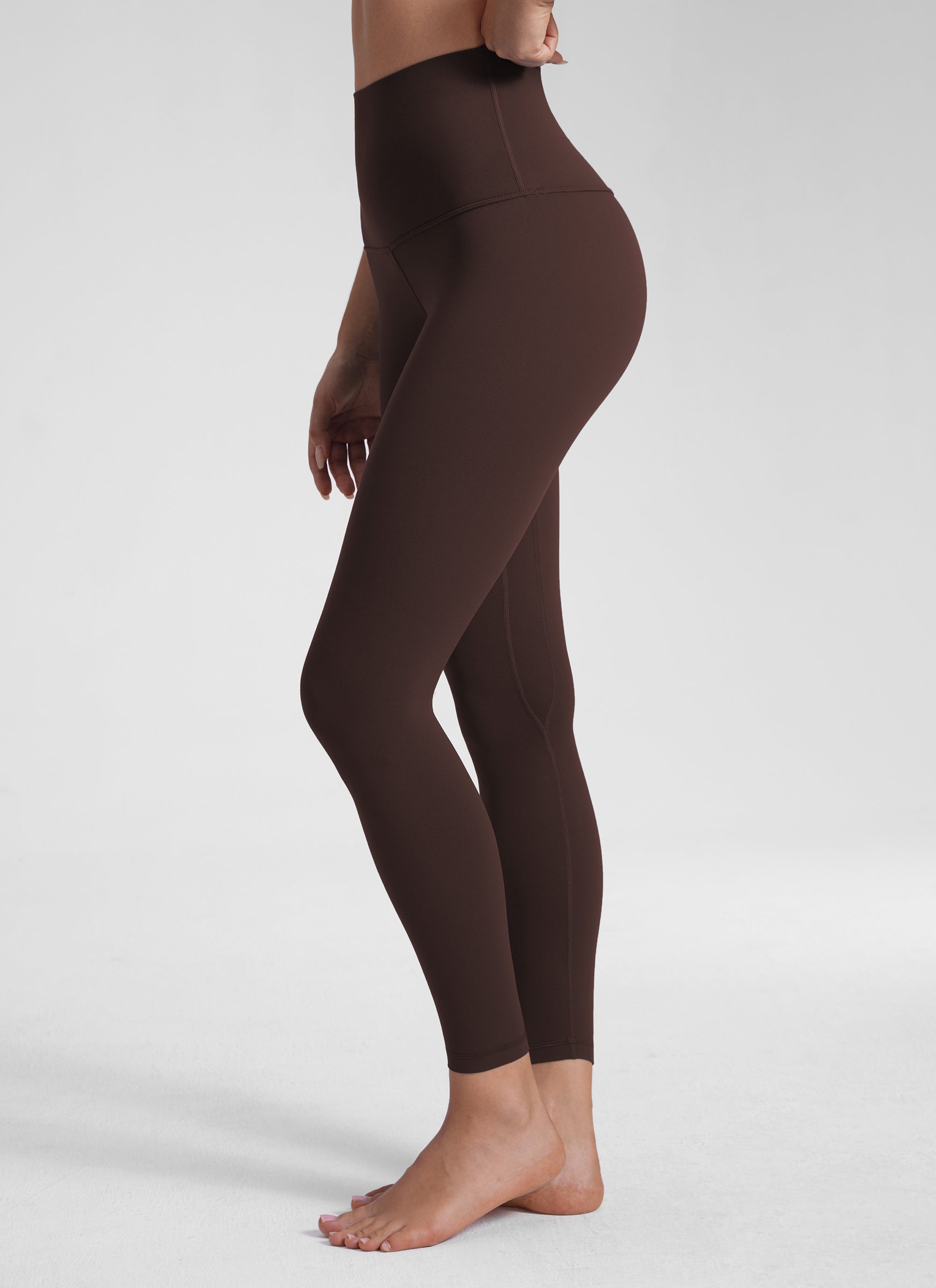 CRZ YOGA 여성용 라운지 슈퍼 하이 라이즈 Butterluxe 요가 레깅스 64cm 핫 퍼지 브라운