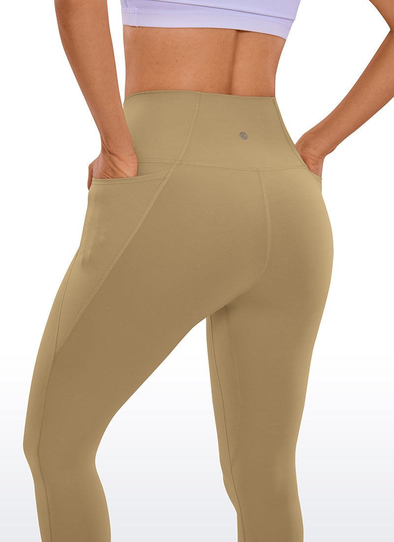 CRZ YOGA Women's Yoga High Rise Butterluxe Capri with Pockets 21'' Soul Brown