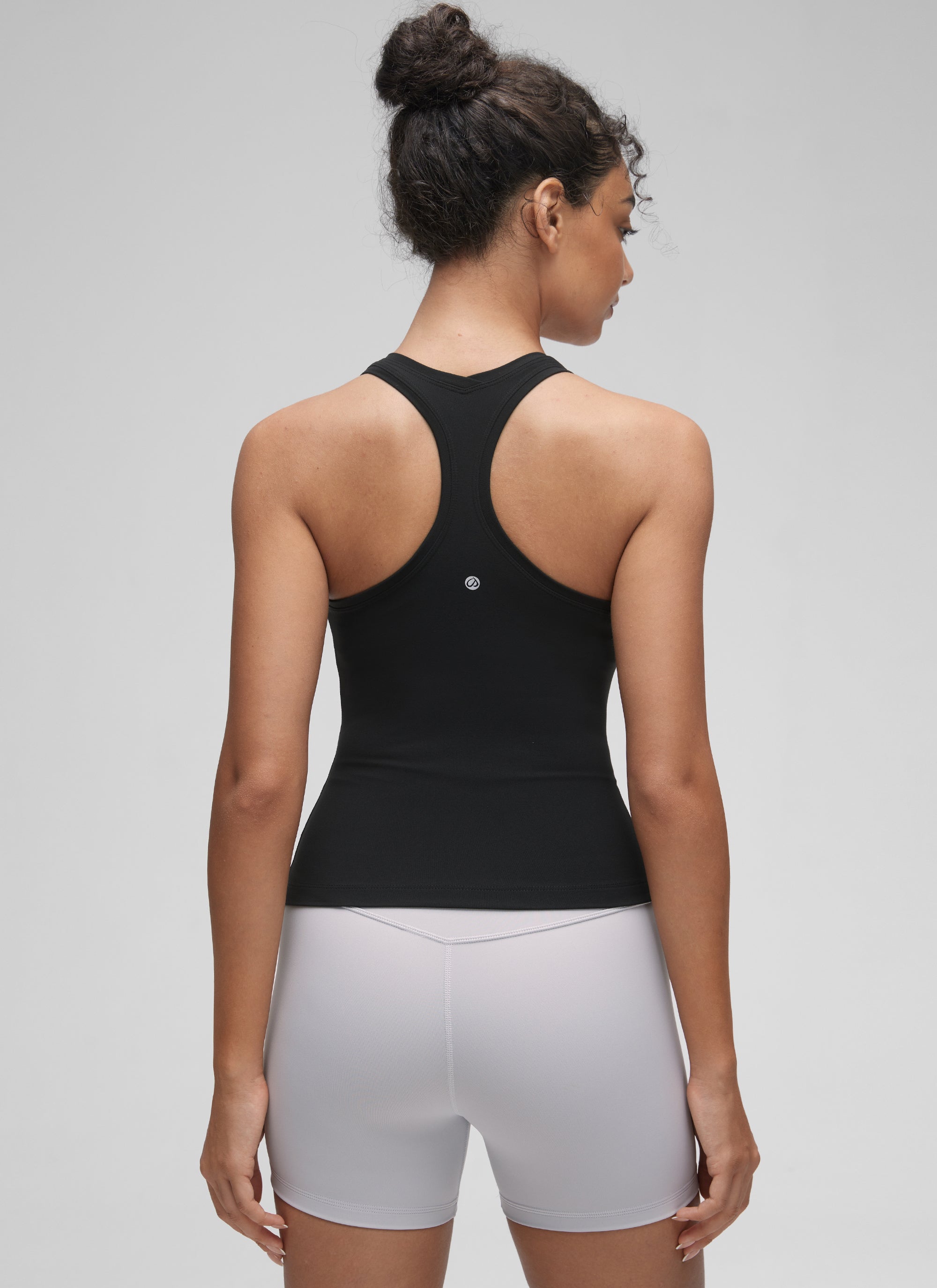 CRZ YOGA Women's Yoga Tight Fit Butterluxe Crewneck Tank Top Racerback Black