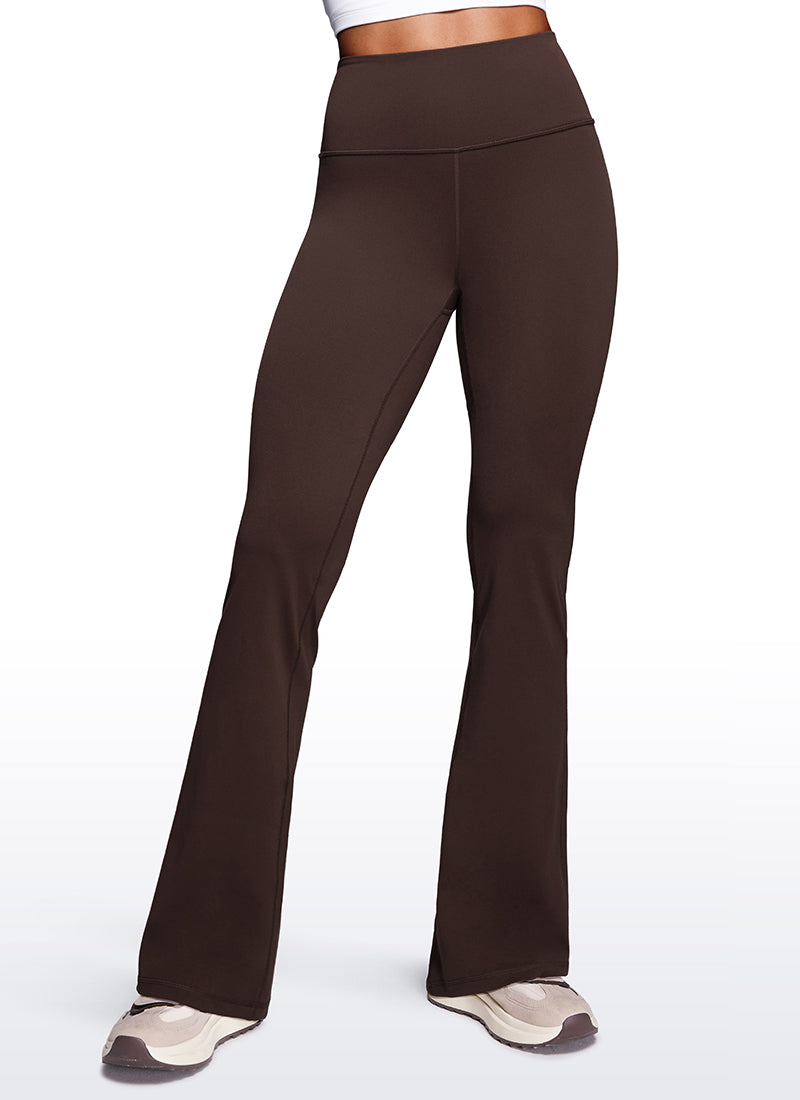 Butterluxe 하이웨이스트 플레어 와이드 레그 부츠컷 포켓 레깅스 33