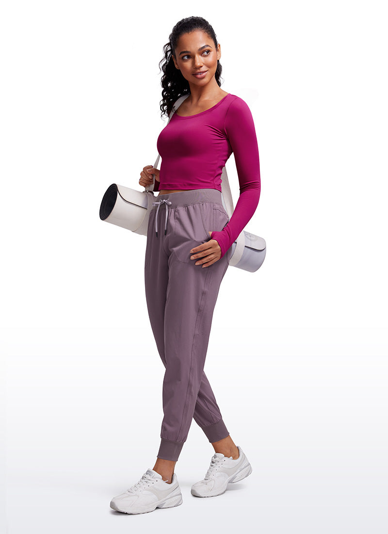 CRZ YOGA Leggings de yoga de manga larga Butterluxe para mujer Magenta Purple