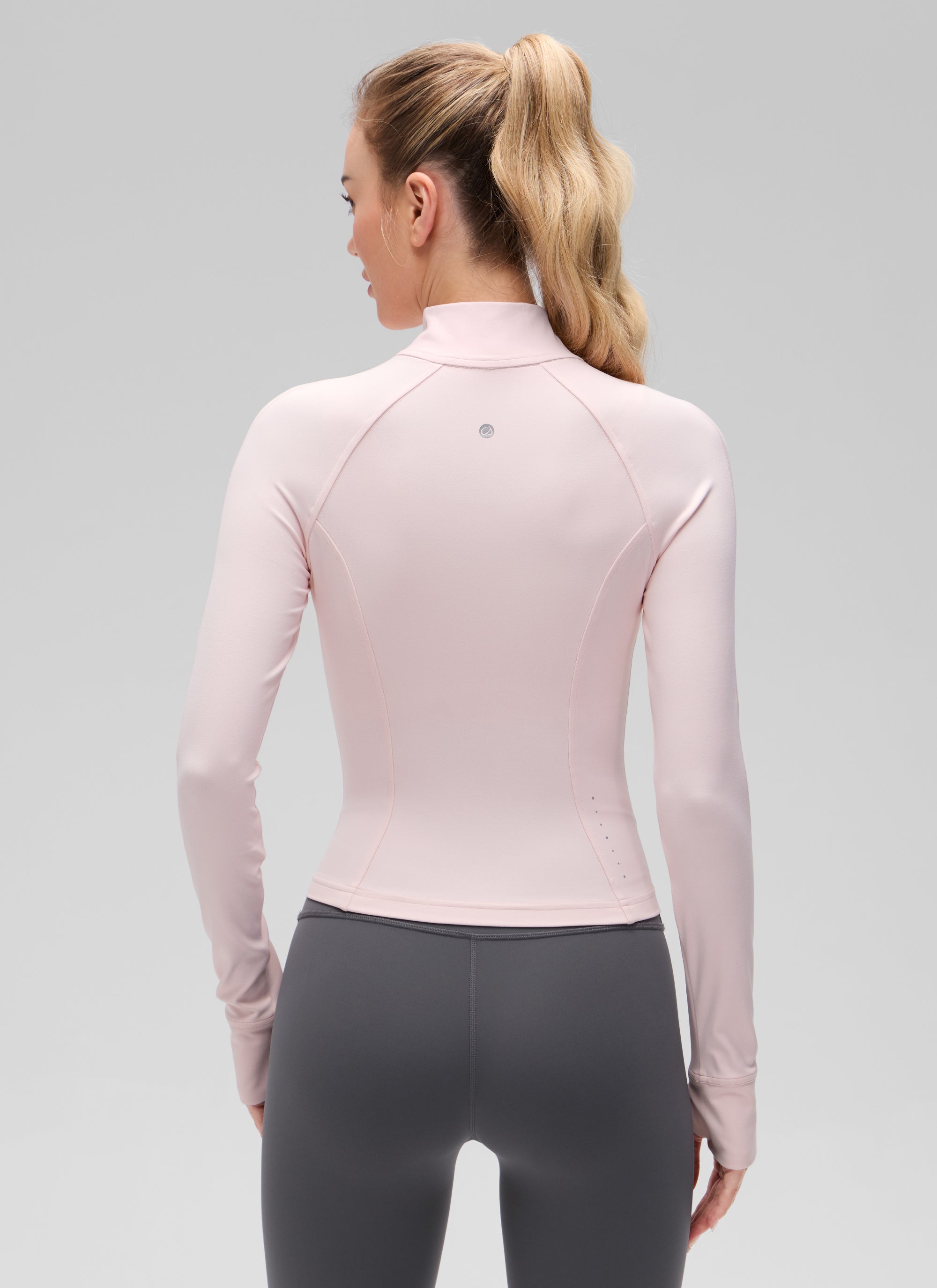 CRZ YOGA Women's Butterluxe Cropped Pocket Outerwear Full Zip Jackets Strawberry Pink